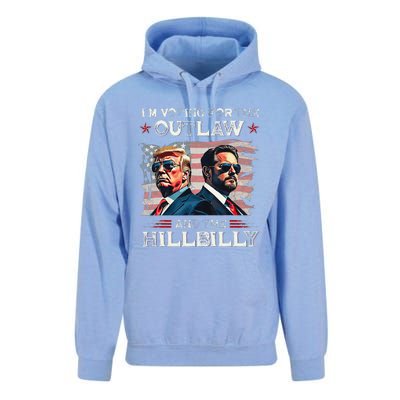 IM Voting For The Outlaw And The Hillbilly Trump Vance 2024 Unisex Surf Hoodie