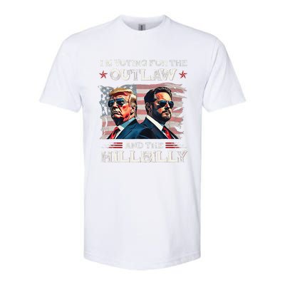 IM Voting For The Outlaw And The Hillbilly Trump Vance 2024 Softstyle CVC T-Shirt