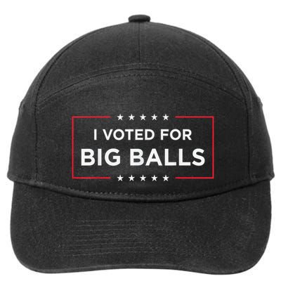 I Voted For Big Balls Doge D.O.G.E Funny 7-Panel Snapback Hat