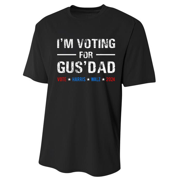 IM Voting For Gus Dad Vote Harris Walz 2024 Performance Sprint T-Shirt