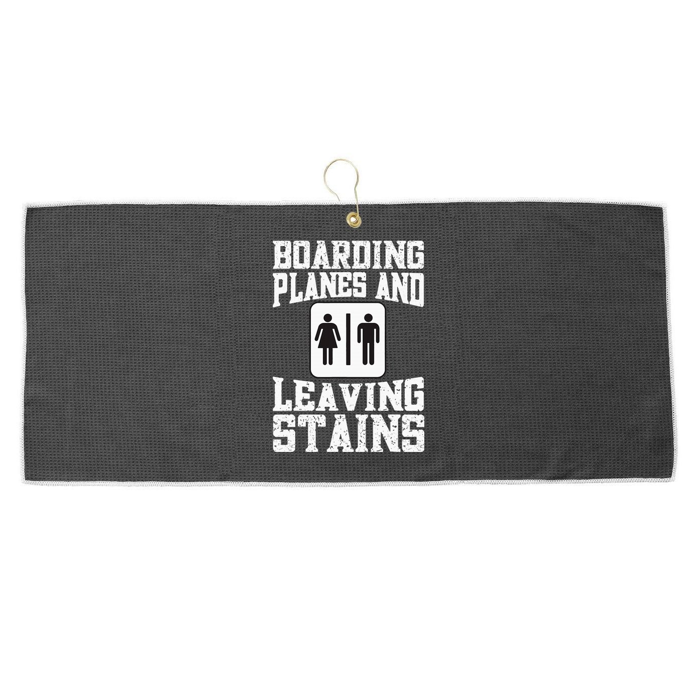 Inappropriate Vacation Forfeit Embarrassing Airport Large Microfiber Waffle Golf Towel