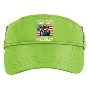 IM Voting For The Outlaw And The Hillbilly Trump Vance 2024 Adult Drive Performance Visor