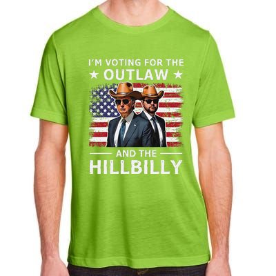 IM Voting For The Outlaw And The Hillbilly Trump Vance 2024 Adult ChromaSoft Performance T-Shirt