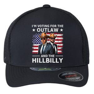 IM Voting For The Outlaw And The Hillbilly Trump Vance 2024 Flexfit Unipanel Trucker Cap