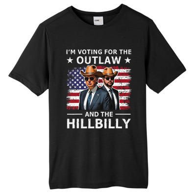 IM Voting For The Outlaw And The Hillbilly Trump Vance 2024 Tall Fusion ChromaSoft Performance T-Shirt