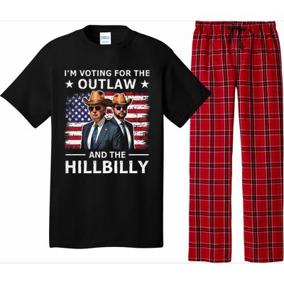 IM Voting For The Outlaw And The Hillbilly Trump Vance 2024 Pajama Set