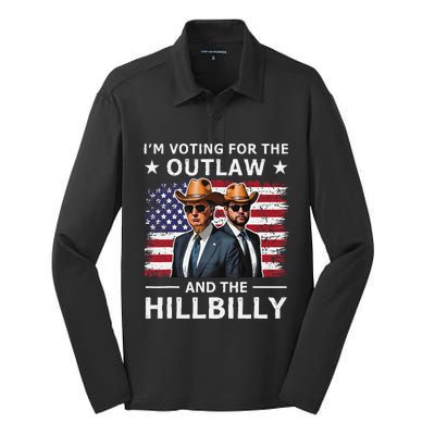 IM Voting For The Outlaw And The Hillbilly Trump Vance 2024 Silk Touch Performance Long Sleeve Polo