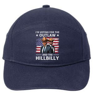 IM Voting For The Outlaw And The Hillbilly Trump Vance 2024 7-Panel Snapback Hat