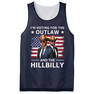 IM Voting For The Outlaw And The Hillbilly Trump Vance 2024 Mesh Reversible Basketball Jersey Tank