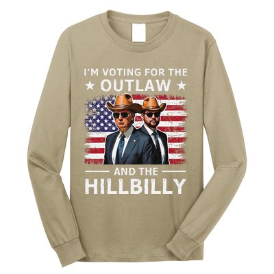 IM Voting For The Outlaw And The Hillbilly Trump Vance 2024 Long Sleeve Shirt