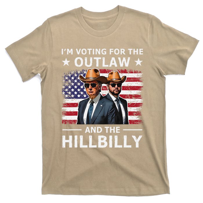 IM Voting For The Outlaw And The Hillbilly Trump Vance 2024 T-Shirt