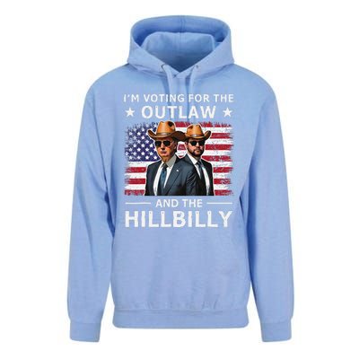 IM Voting For The Outlaw And The Hillbilly Trump Vance 2024 Unisex Surf Hoodie