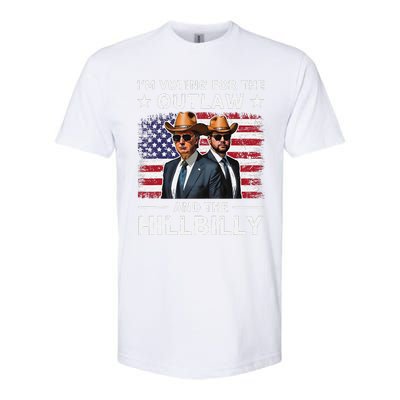 IM Voting For The Outlaw And The Hillbilly Trump Vance 2024 Softstyle CVC T-Shirt