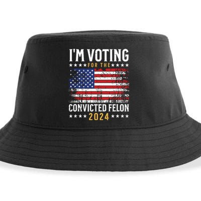 Im Voting Felon 2024 Voting For Felon Convicted Felon Sustainable Bucket Hat