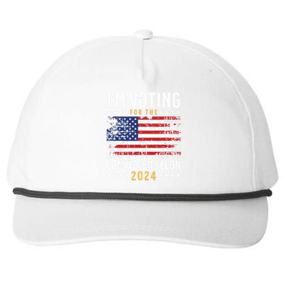 Im Voting Felon 2024 Voting For Felon Convicted Felon Snapback Five-Panel Rope Hat