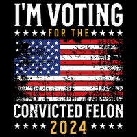Im Voting Felon 2024 Voting For Felon Convicted Felon Flat Bill Trucker Hat