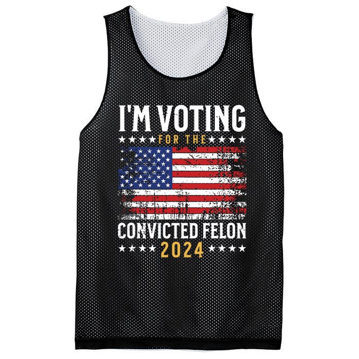 Im Voting Felon 2024 Voting For Felon Convicted Felon Mesh Reversible Basketball Jersey Tank