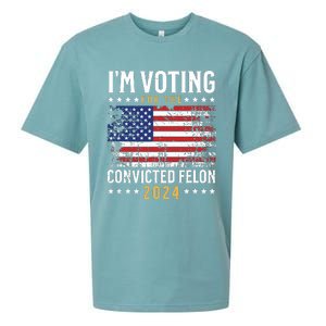 Im Voting Felon 2024 Voting For Felon Convicted Felon Sueded Cloud Jersey T-Shirt