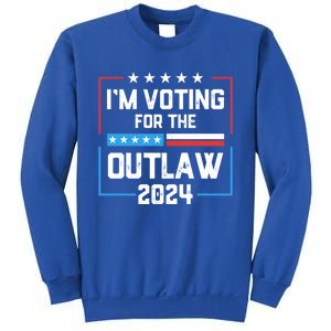 IM Voting For The Outlaw Maga Donald Trump 2024 Election Meaningful Gift Sweatshirt