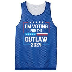 IM Voting For The Outlaw Maga Donald Trump 2024 Election Meaningful Gift Mesh Reversible Basketball Jersey Tank