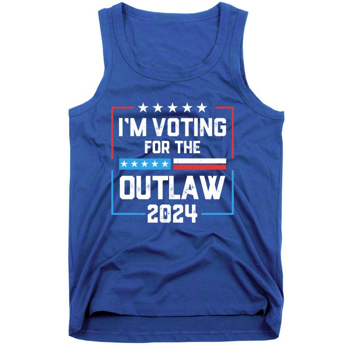 IM Voting For The Outlaw Maga Donald Trump 2024 Election Meaningful Gift Tank Top