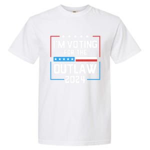 IM Voting For The Outlaw Maga Donald Trump 2024 Election Meaningful Gift Garment-Dyed Heavyweight T-Shirt