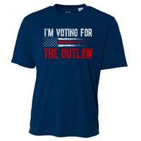 IM Voting For The Outlaw Wanted For President Trump 2024 Cooling Performance Crew T-Shirt