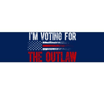 IM Voting For The Outlaw Wanted For President Trump 2024 Bumper Sticker