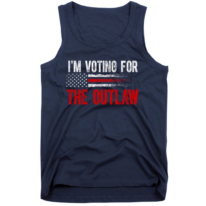 IM Voting For The Outlaw Wanted For President Trump 2024 Tank Top