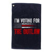 IM Voting For The Outlaw Wanted For President Trump 2024 Platinum Collection Golf Towel