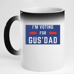 IM Voting For Gus Dad 11oz Black Color Changing Mug