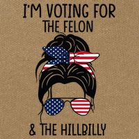 Im Voting For The Felon & The Hillbilly 2024 Pro Trump Cotton Canvas Backpack