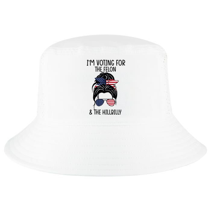 Im Voting For The Felon & The Hillbilly 2024 Pro Trump Cool Comfort Performance Bucket Hat