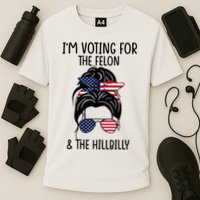 Im Voting For The Felon & The Hillbilly 2024 Pro Trump Cooling Performance Crew T-Shirt