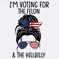 Im Voting For The Felon & The Hillbilly 2024 Pro Trump Bucket Hat