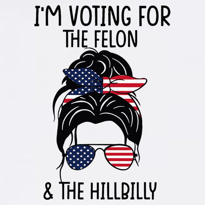 Im Voting For The Felon & The Hillbilly 2024 Pro Trump Bucket Hat