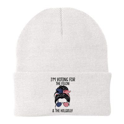 Im Voting For The Felon & The Hillbilly 2024 Pro Trump Beanie
