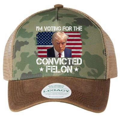 Im Voting For A Convicted Felon Legacy Tie Dye Trucker Hat