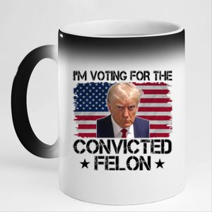 Im Voting For A Convicted Felon 11oz Black Color Changing Mug