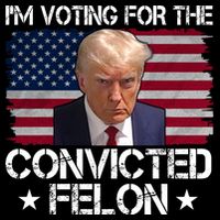 Im Voting For A Convicted Felon Drawstring Bag