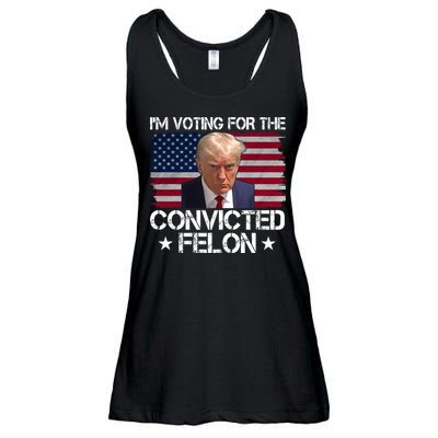 Im Voting For A Convicted Felon Ladies Essential Flowy Tank