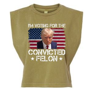 Im Voting For A Convicted Felon Garment-Dyed Women's Muscle Tee