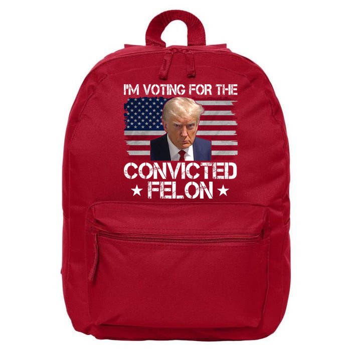 Im Voting For A Convicted Felon 16 in Basic Backpack