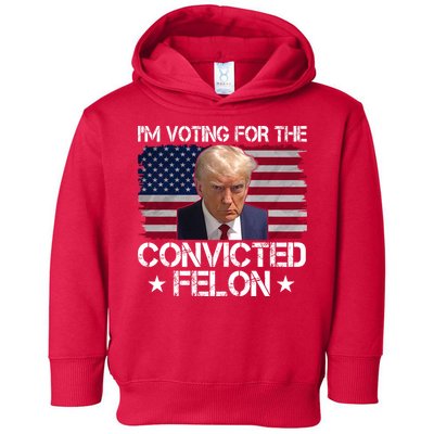Im Voting For A Convicted Felon Toddler Hoodie