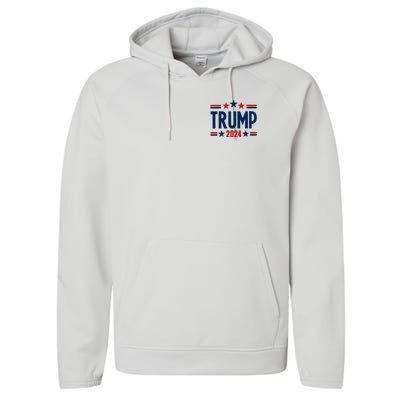 Im Voting For The Felon Trump 2024 Election (Front And Back) Performance Fleece Hoodie