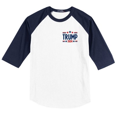 Im Voting For The Felon Trump 2024 Election (Front And Back) Baseball Sleeve Shirt