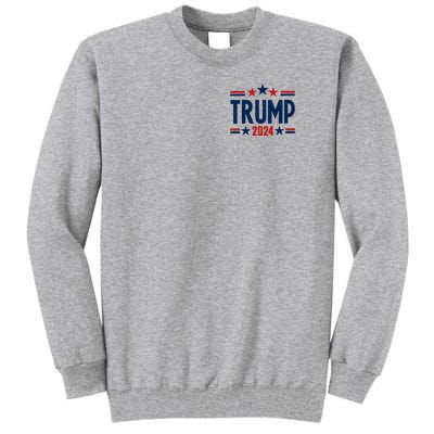 Im Voting For The Felon Trump 2024 Election (Front And Back) Tall Sweatshirt