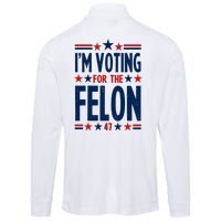 Im Voting For The Felon Trump 2024 Election (Front And Back) Performance Long Sleeve Polo