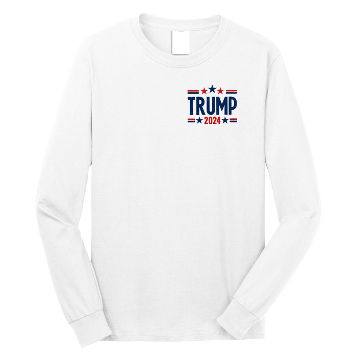 Im Voting For The Felon Trump 2024 Election (Front And Back) Long Sleeve Shirt