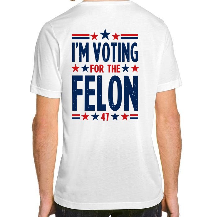 Im Voting For The Felon Trump 2024 Election (Front And Back) Adult ChromaSoft Performance T-Shirt